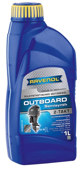 моторное масло для 2т лод.моторов ravenol outboard 2t полусинтетика 1л, 115220000101999