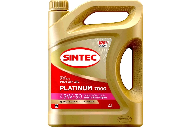масло sintec platinum 7000 5w-30 a5/b5 sl/cf 4л., 600158