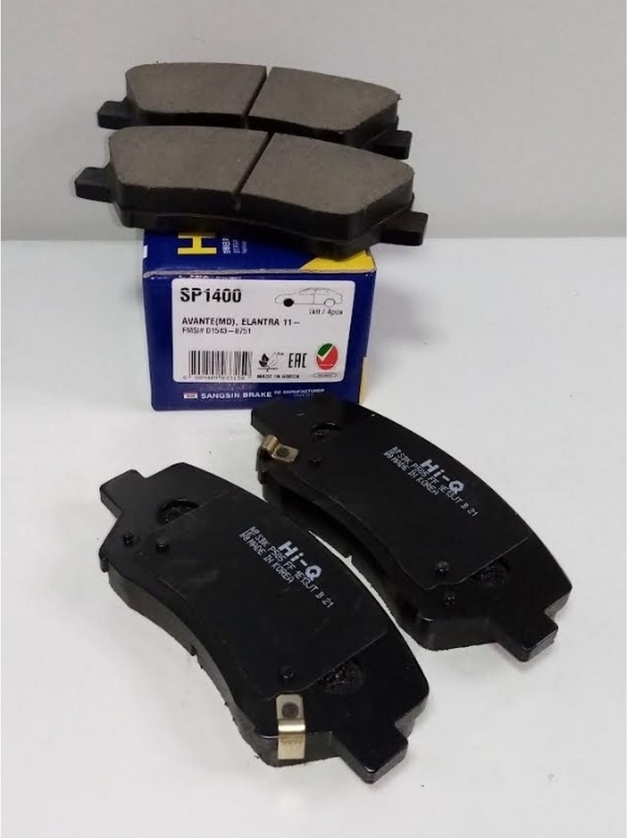 колодки передние solaris /elantra 11/ ceed (r15), SP1400