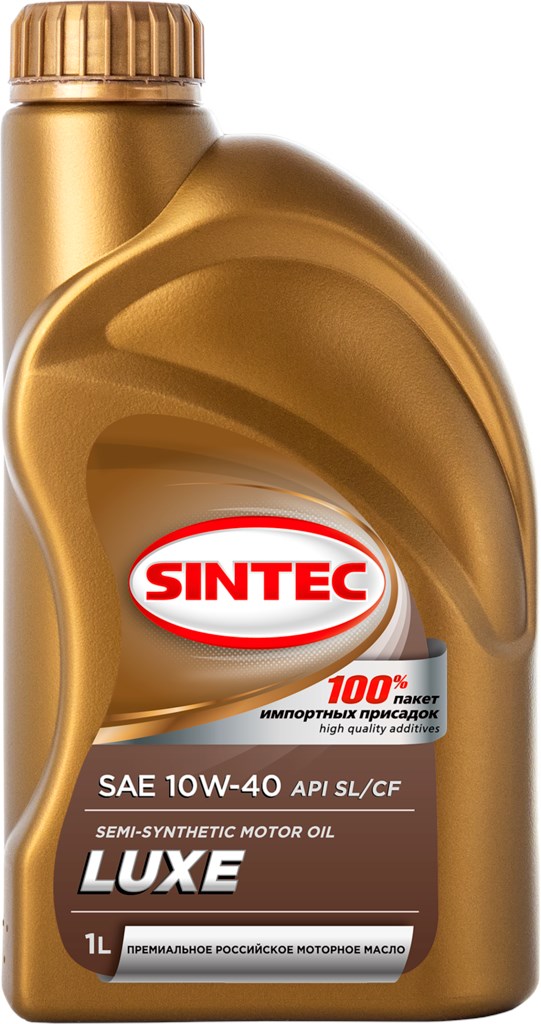 масло sintec luxe 5000 10w-40 sl/cf 1л, 600231